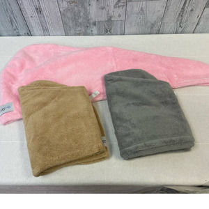 Lot of 3 New Tenstars Polyester Blend Wet Hair Towel Twist Head Turbans